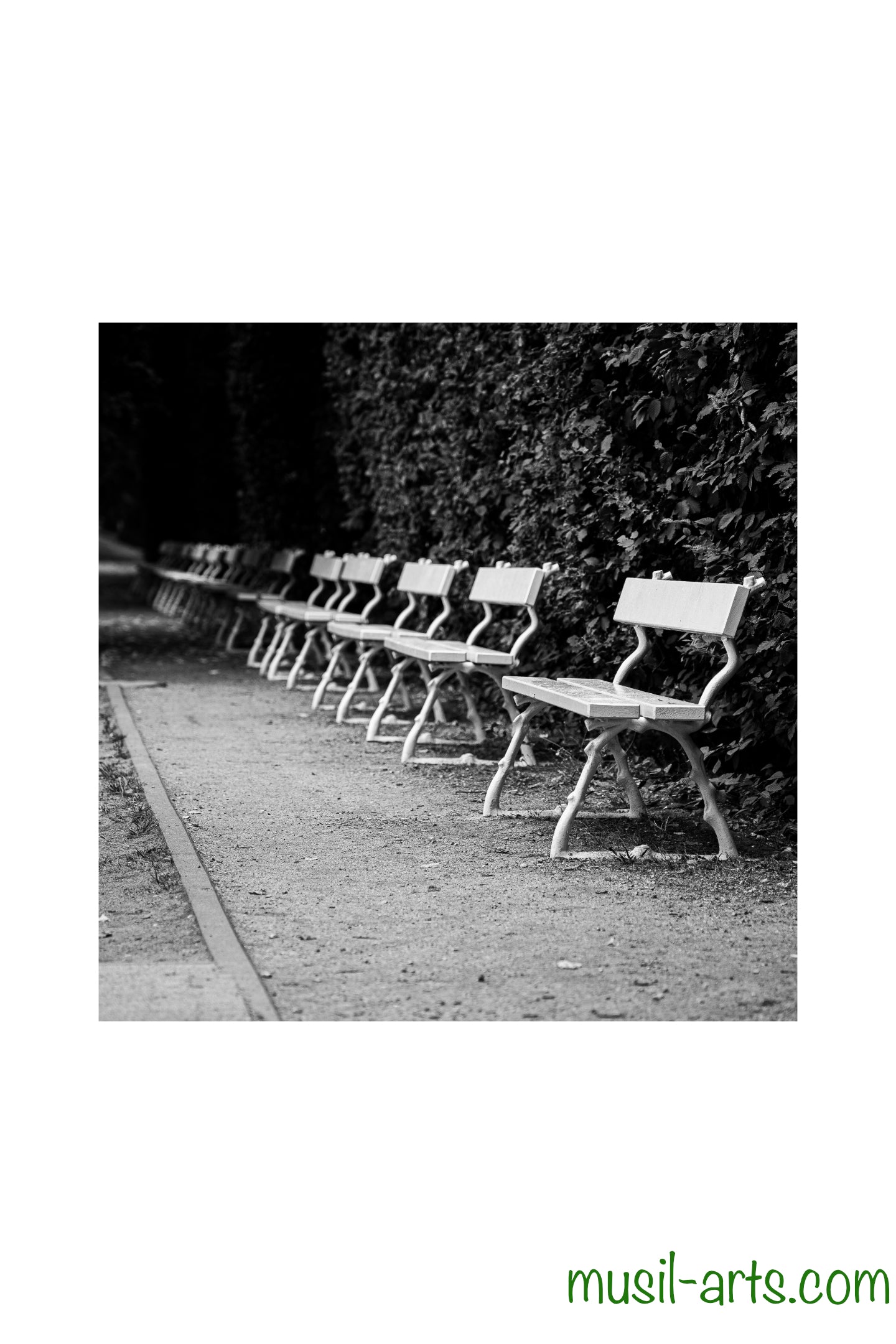 empty city benches